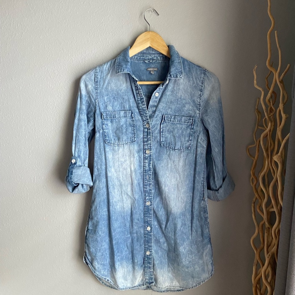 Denim shirt dress XS